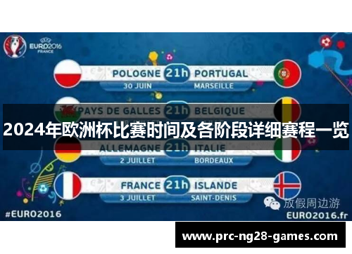 2024年欧洲杯比赛时间及各阶段详细赛程一览 2024年欧洲杯比赛时间及各阶段详细赛程一览